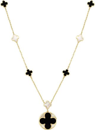 Italian Gold, Inc 14K Gemstone Clover Pendant