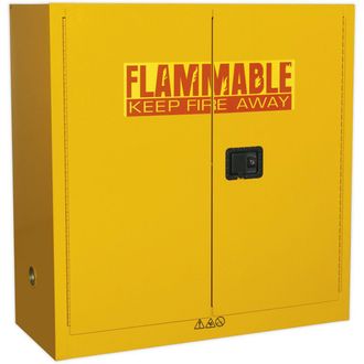 Loops Flammable Substance Storage Cabinet - 1095mm x 460mm x 1120mm - 3-Point Key Lock