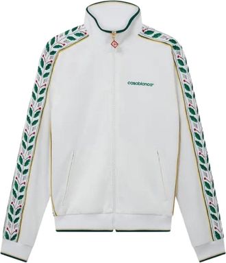 Casablanca Mens Seasonal Laurel Track Top White Jackets - Size X-Small