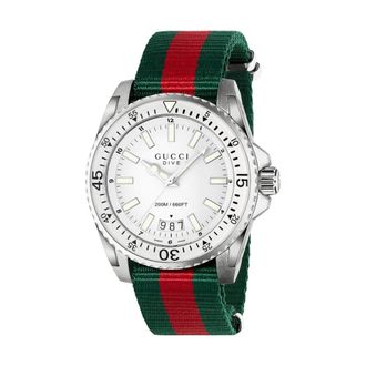 Gucci Dive Horloge - Heren - Accessoires - Grijs - Maat: ONE Size