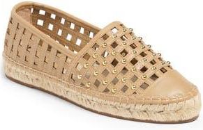Cinq &agrave; Sept Rochel Cage Studded Espadrille Cap Toe Flat in Brown Sugar at Nordstrom Rack, Size 10Us / 40Eu