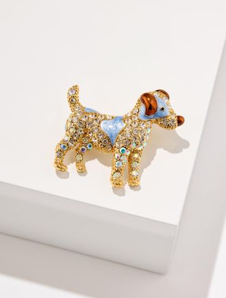 Talbots Icy Pup Pin - Gold - 001 Talbots