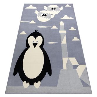 RugsX Rugsx - Alfombra Bcf Flash Ping&uuml;ino 3997 - Gatito Gris Grey 120x160 Cm