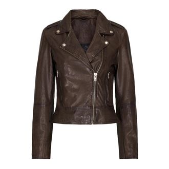 Notyz Biker Jacket Skind 10961-New - Dames - Leren en Su&egrave;de Jassen - Bruin - 3XL - Leer - Jassen