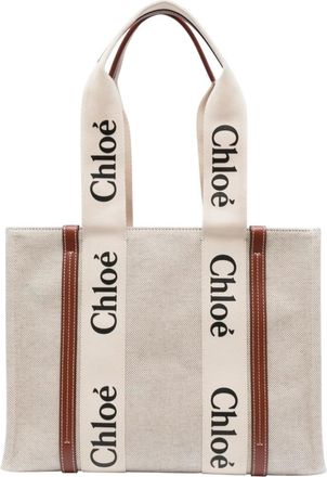 Chlo&eacute; Beige Woody Large Tote