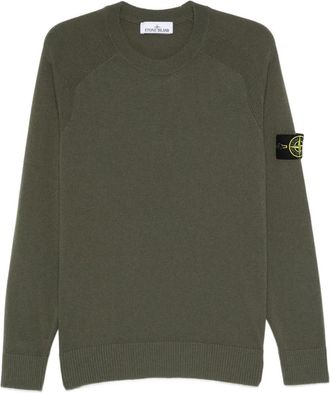 Stone Island Maglione in lana con maniche raglan - Verde