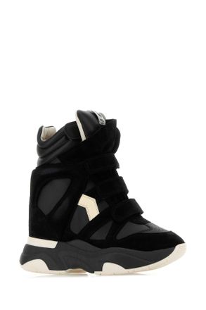 Isabel Marant Womens Black Suede And Leather Balskee Sneakers