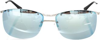 Frankie Morello Zilveren Metallic Zonnebril voor Heren