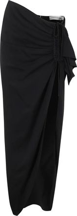 CHRISTOPHER ESBER Gonna midi con ruches - Nero