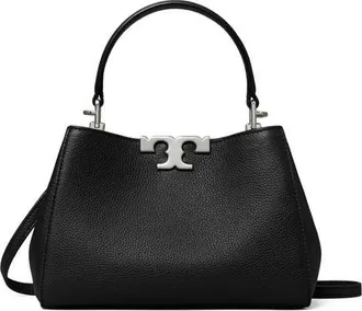 Tory Burch Mini Eleanor Soft Leather Satchel in Black at Nordstrom