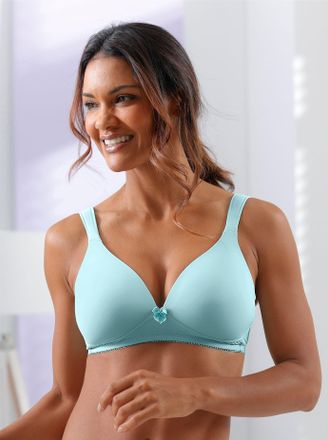 Naturana T-Shirt-BH NATURANA, Damen, Gr. 100, Cup C, blau (aquamarin), 89% Polyamid, 11% Elasthan, Futter:100% Polyester, BHs T-Shirt-BH