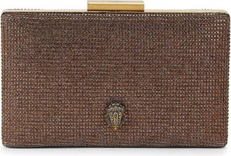 Kurt Geiger Womens Kensington Box Clutch Bag - Bronze Fabric - One Size
