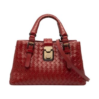 Bottega Veneta Pre-owned Handbags, female, Red, Size: ONE SIZE Pre-owned Leather Top Handle Bag