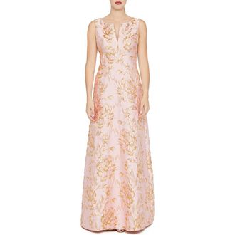 Kay Unger Guilietta Jacquard Gown in Blush at Nordstrom, Size 10