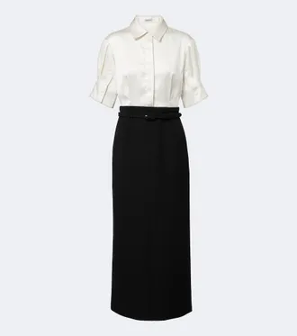 SIMKHAI Abito midi Alvera in twill