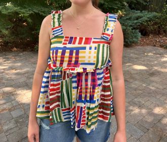 THML Clothing Kiani Tank In Cream Multi