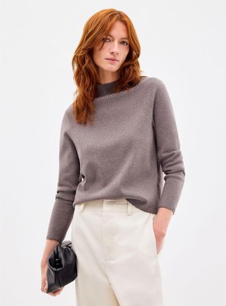 Contemporaine Womens Fine-knit mock-neck sweater
