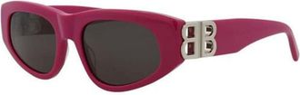Balenciaga Ladies Pink Cat Eye Sunglasses BB0095S 017
