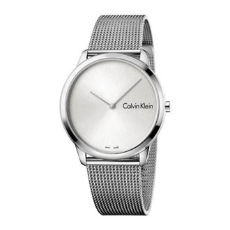 Calvin Klein Accessoires, Heren, Grijs, ONE Size, Minimalistisch Horloge