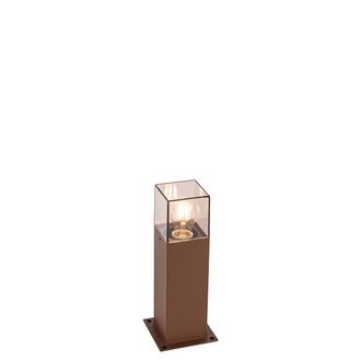 QAZQA Industrial L&aacute;mpara De Pie De Exterior Inteligente Marr&oacute;n &Oacute;xido 30 Cm Con Wifi P45 - Dinamarca Aluminio /pl&aacute;stico Alargada Adecuado Para Led Max. 1 X 4