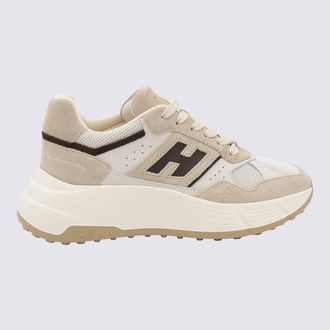 Hogan Beige Leather Sneakers