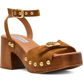 Steve Madden Kruise Ankle Strap Sandal in Chestnut Suede at Nordstrom, Size 11