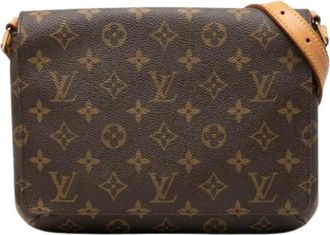 Louis Vuitton Pre-owned Musette Tango - Dames - Vintage Schoudertas - Bruin - ONE Size - Leer - Vintage