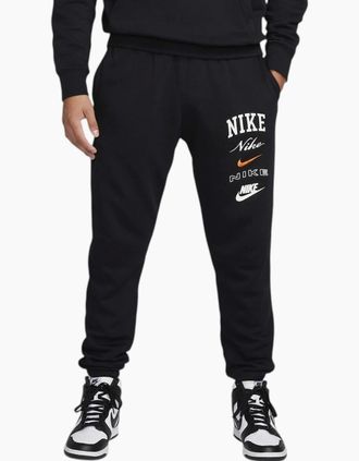 Nike Mens Nike Club Mens Jogger Casual Cotton Pant - Black - Size: 32/30/31