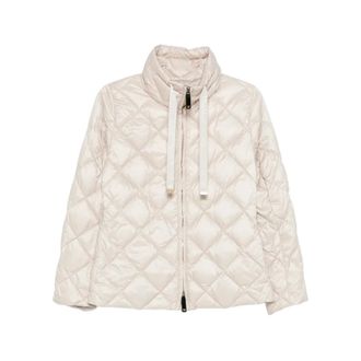 Max Mara Winter Jackets, female, White, Size: M Soft B Quilted Jacket