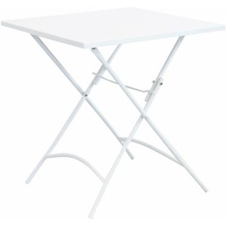 Milani Home ROMANUS - tavolo da giardino quadrato pieghevole in ferro