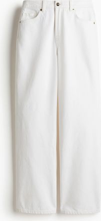 H&M Wide High Jeans - White