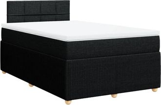 vidaXL Cama Box Spring Con Colch&oacute;n Tela Negro 120x200 Cm Vidaxl