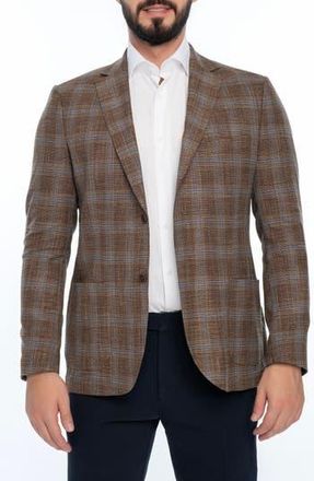 Vella Pais Plaid Sport Coat in Dark Brown at Nordstrom Rack, Size 48 - R