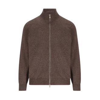 Brunello Cucinelli Heren, Truien, Bruin, Maat: 2XL Leer