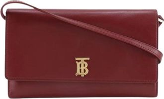 Burberry Pre-owned Cross Body Bags, female, Red, Size: ONE SIZE Pre-owned Wallet on Strap