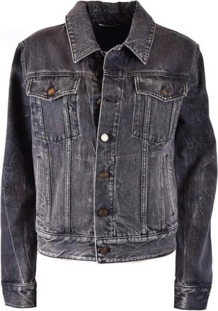 Saint Laurent Dames, Jassen, Grijs, Maat: XS Katoen