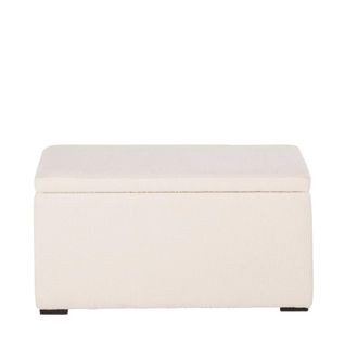 Maisons du monde Banco cofre rizado blanco