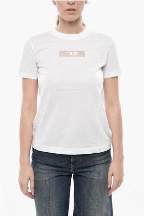 Diesel Plain Crew Neck T-Shirt T-REG With Tulle Detail size Xxl