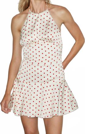 Nia Pico Mini Dress In Red Polka Dot