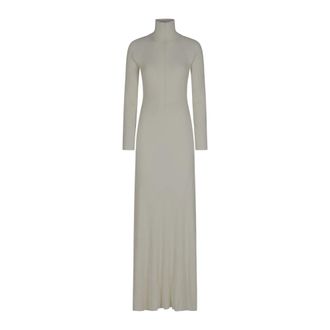 Coperni Leg Cut-Out Rib Gown - Dames - Avondkleed - Wit - S - Kleedjes