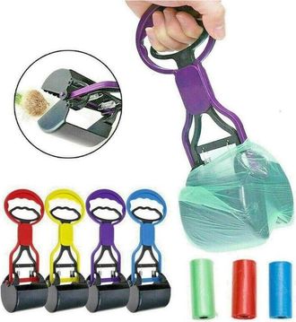 Trade Shop Trade Shop - Paletta Raccogli Feci Per Cani Gatti Pinza Con Manico + 150 Sacchetti Art.6118