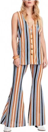 Free People Bridget Striped Vest & Pants Set In Multiple