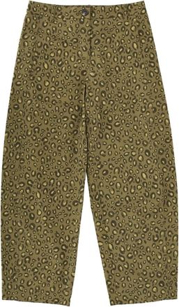 Paul Smith Animal Print Cropped Cotton Pants
