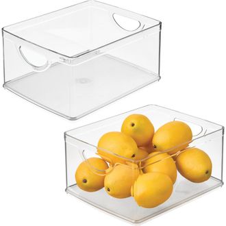 iDesign Stackable Pantry Storage Bin for Cabinets or Fridge, Set of 2, Clear, Made in USA at Nordstrom