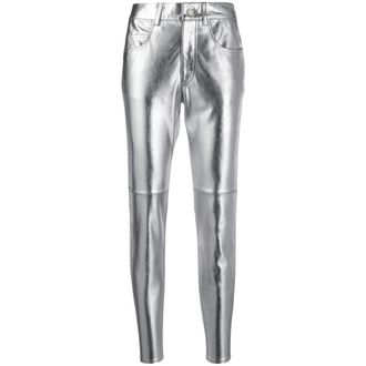Isabel Marant Dames, Broeken, Grijs, Maat: M Leer