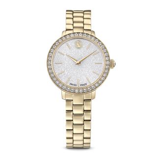 Swarovski Accessoires, Dames, Wit, ONE Size, Moderne Gouden Horloge voor Stijlvolle Dragers