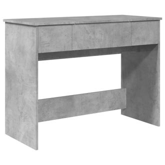 Berkfield Home Dressing Table with Mirror Concrete Grey 100x45x76 cm | Size: 100 x 45 x 76 cm