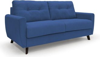 Divani.Store Callisto Sof&aacute; Cama Convertible De Tela Suave E Impermeable 208 Cm (mat. 160x197) Azul