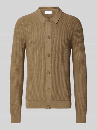 Lindbergh Lindbergh Strickjacke mit Knopfleiste in Camel, Größe XL
