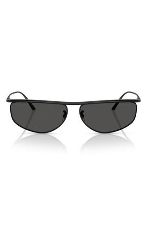 Oliver Peoples x KHAITE 59mm Oval Sunglasses in Matte Black/Black /Grey at Nordstrom